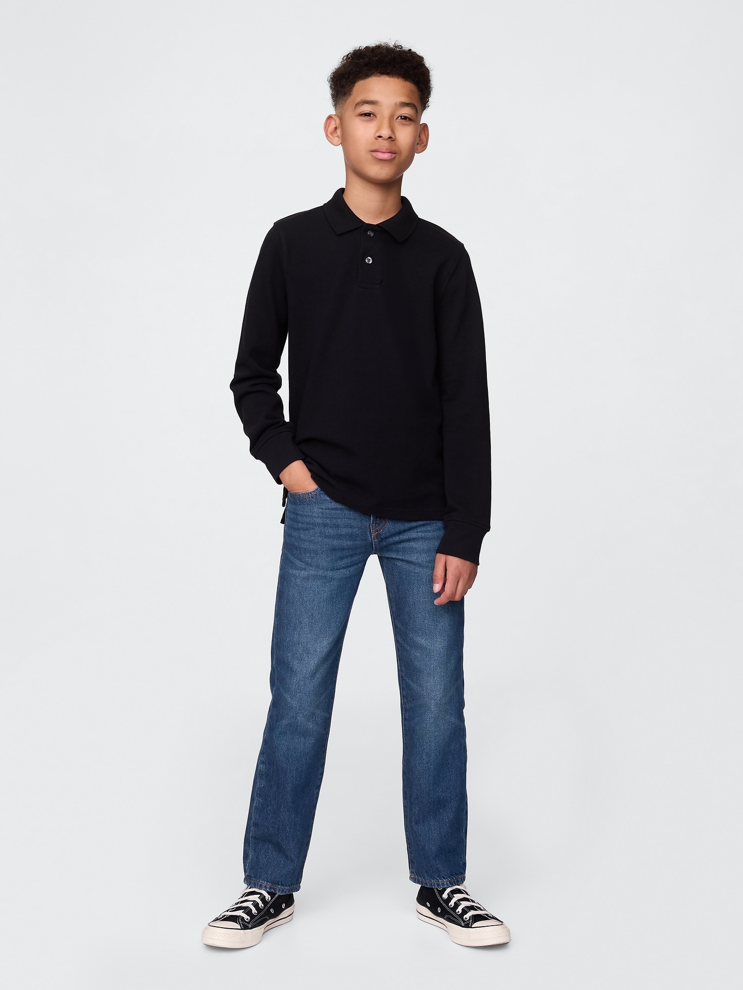 Imagen 0 de Pantalón de niño básico 5 bolsillos Azul oscuro