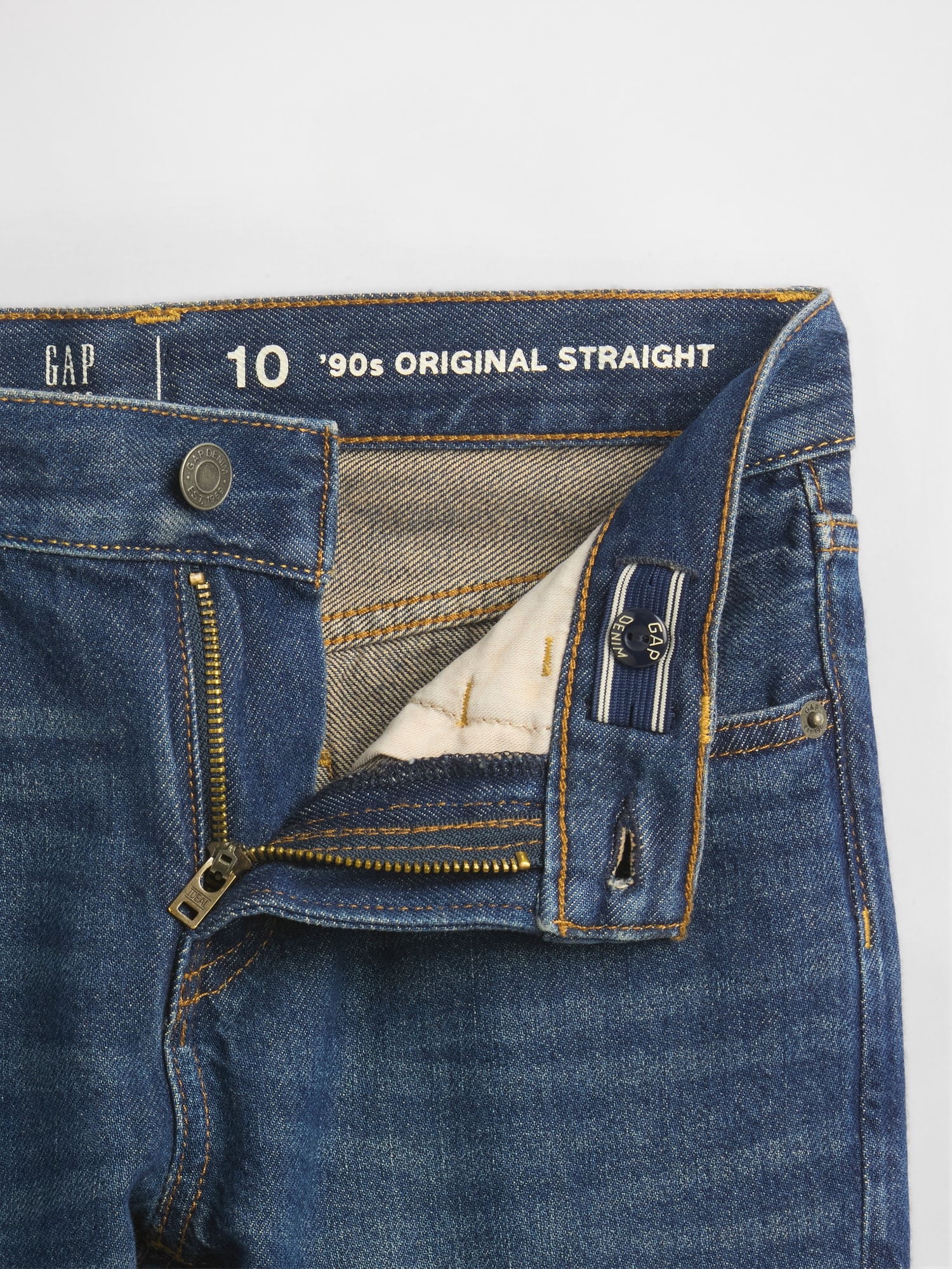 Jeans com Cinco Bolsos Azul-escuro-4