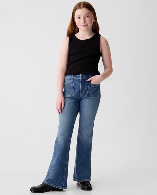 Imagem 0 de Jeans à Boca de Sino com Bolsos