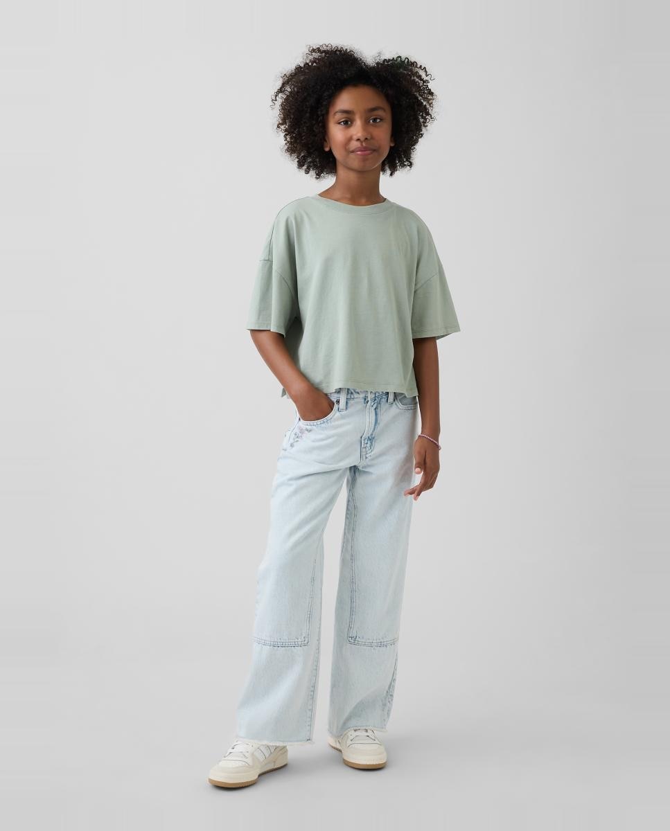Imagem 0 de Jeans de Cintura Baixa e Boca de Sino
