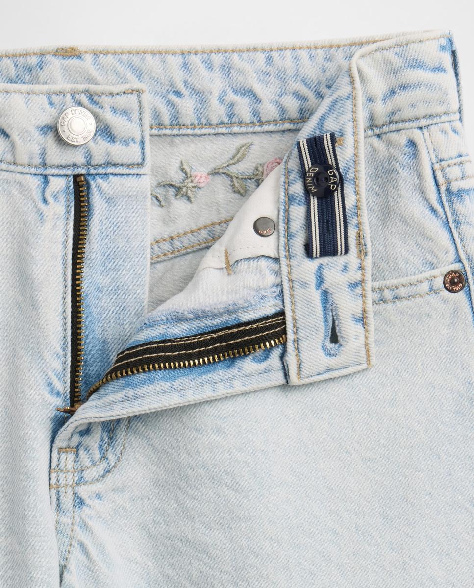 Jeans de Cintura Baixa e Boca de Sino Gap Azul-claro-6
