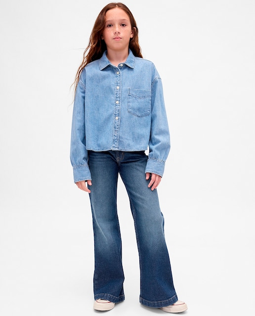 Imagem 0 de Calções à Boca de Sino com Cintura Baixa