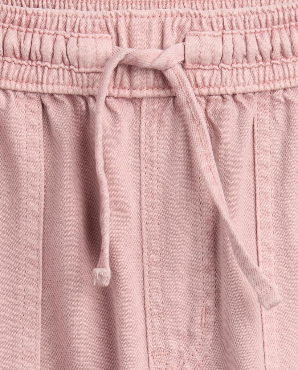 Jeans Largas com Cós Baixo Gap Rosa-5