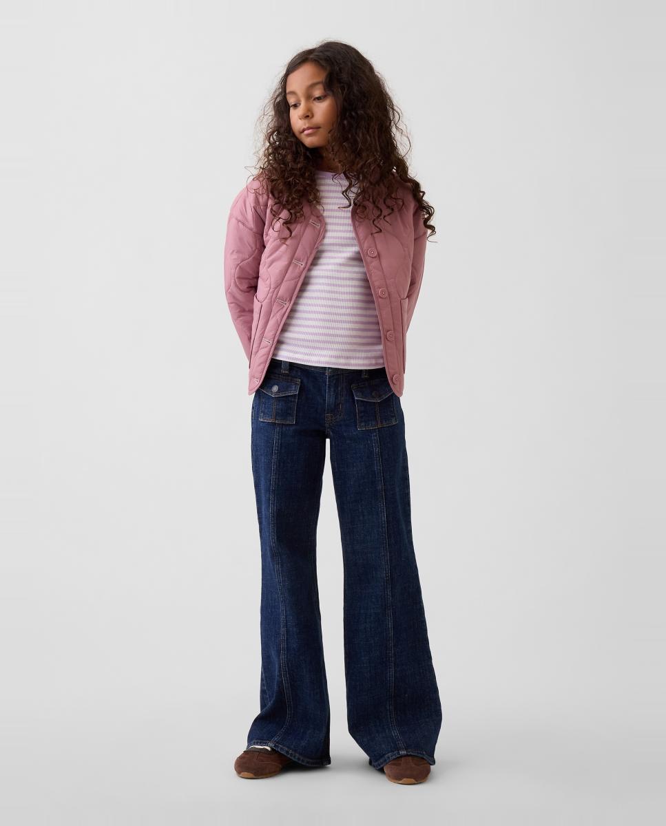 Vaquero de niña fiare con bolsillos de parche - Gap - Azul índigo Azul índigo-5