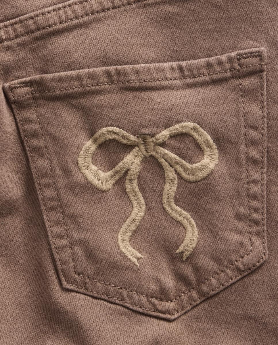 Jeans de Cintura Baixa Torrado-3