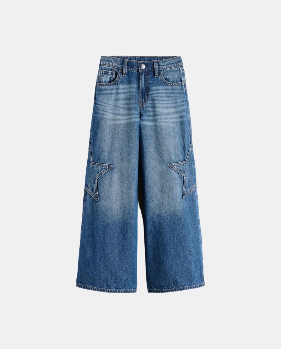 Imagen 5 de Pantalón de niña vaquero de tiro bajo y cinco bolsillos - Gap - Azul oscuro Azul oscuro