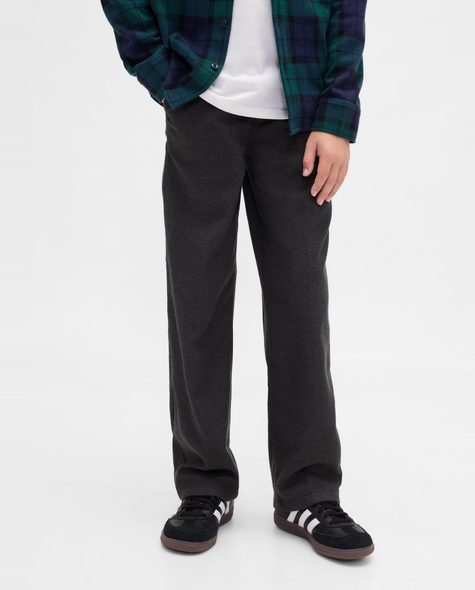 Calças de Sarja Relaxed Fit Cinzento-3