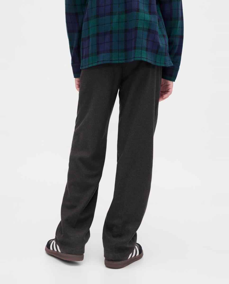 Calças de Sarja Relaxed Fit Cinzento-4