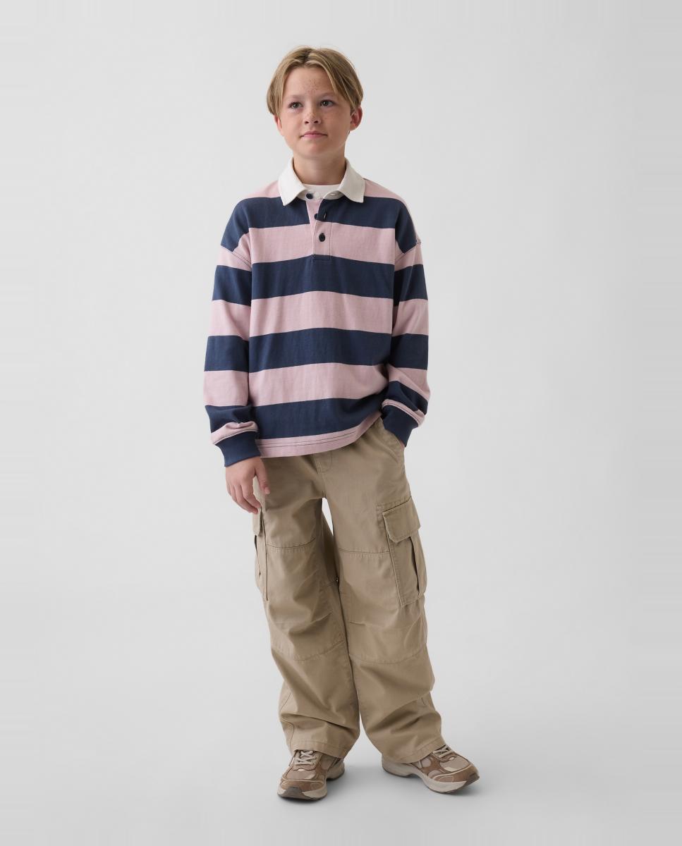 Imagem 0 de Calças Cargo de Sarja Lisa de Corte Folgado