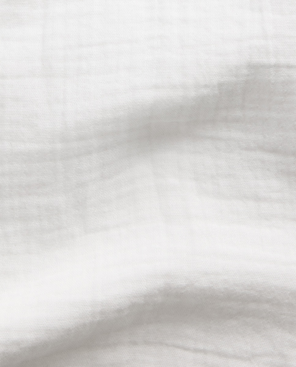 Calças Lisas Largas com Cintura Elástica Gap Branco-6