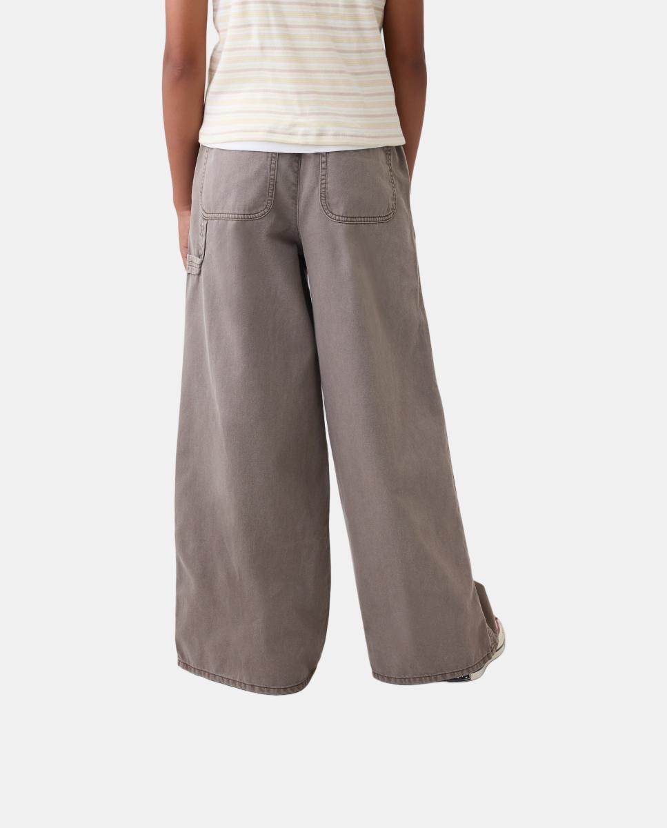 Calças Lisas com Bolsos de Remendo Taupe-4
