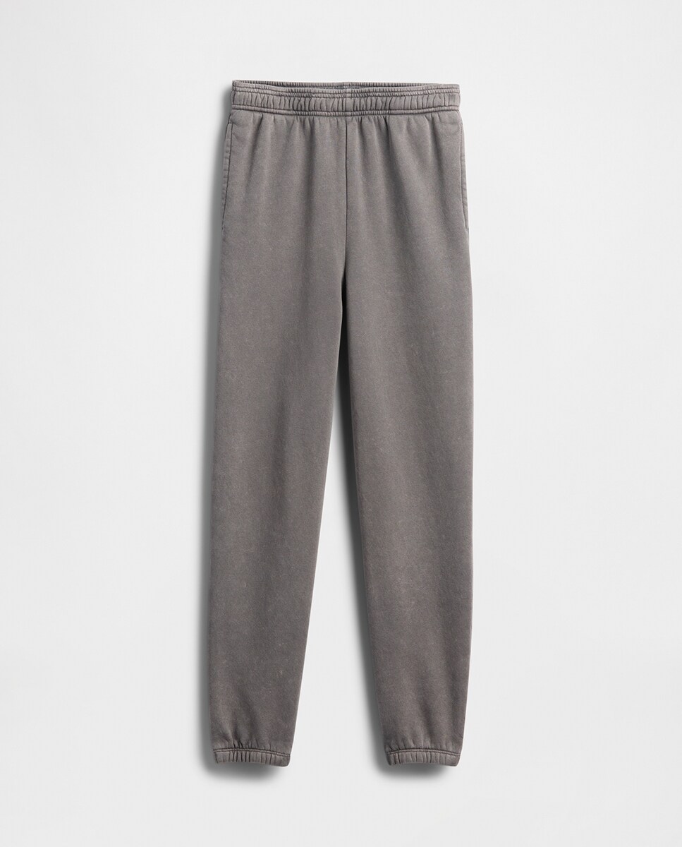 Joggers Relaxed Fit em Tecido VintageSoft Cinzento-2