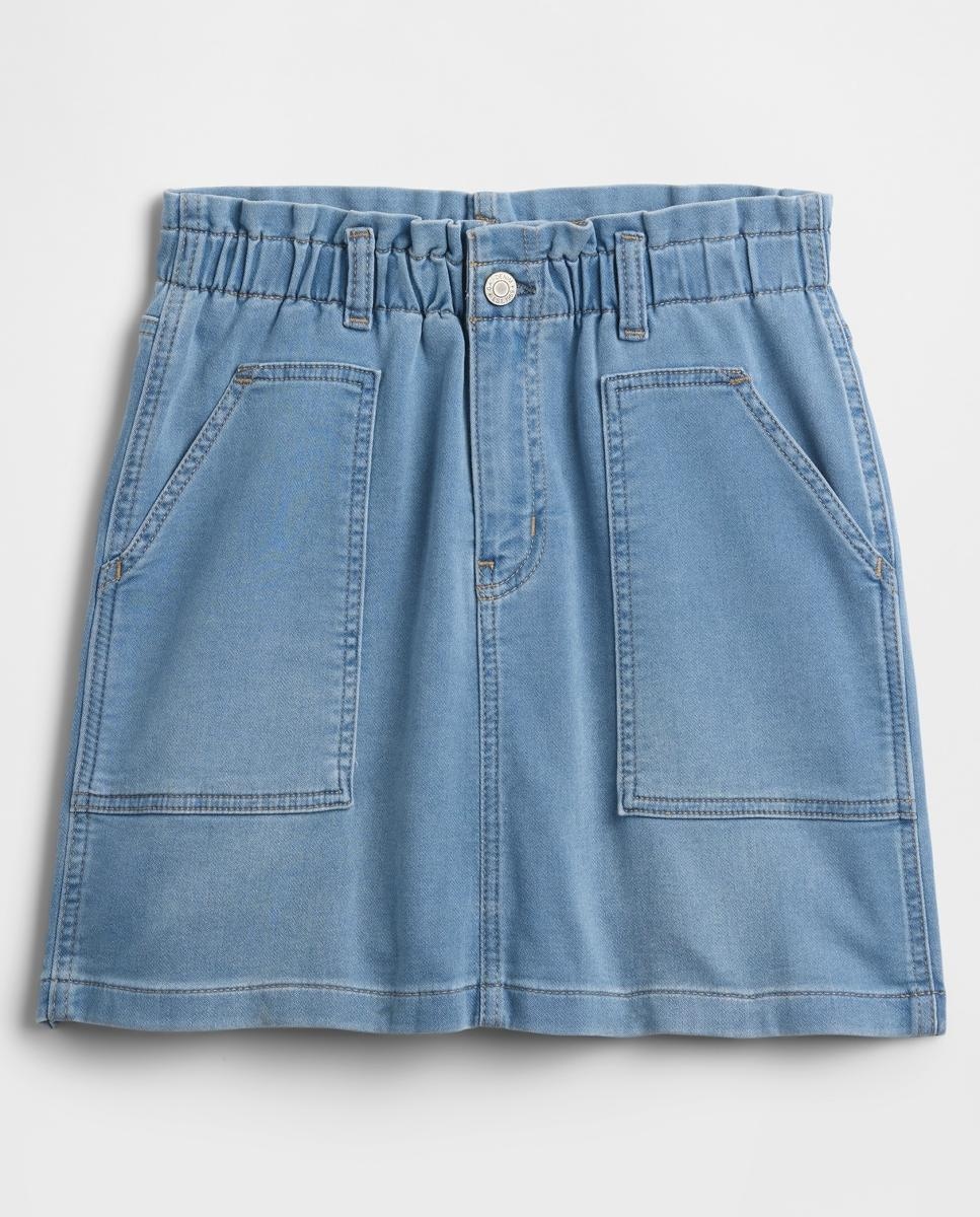 Calções de Ganga de Criança com Bolsos Tipo Plastrão Azul-1