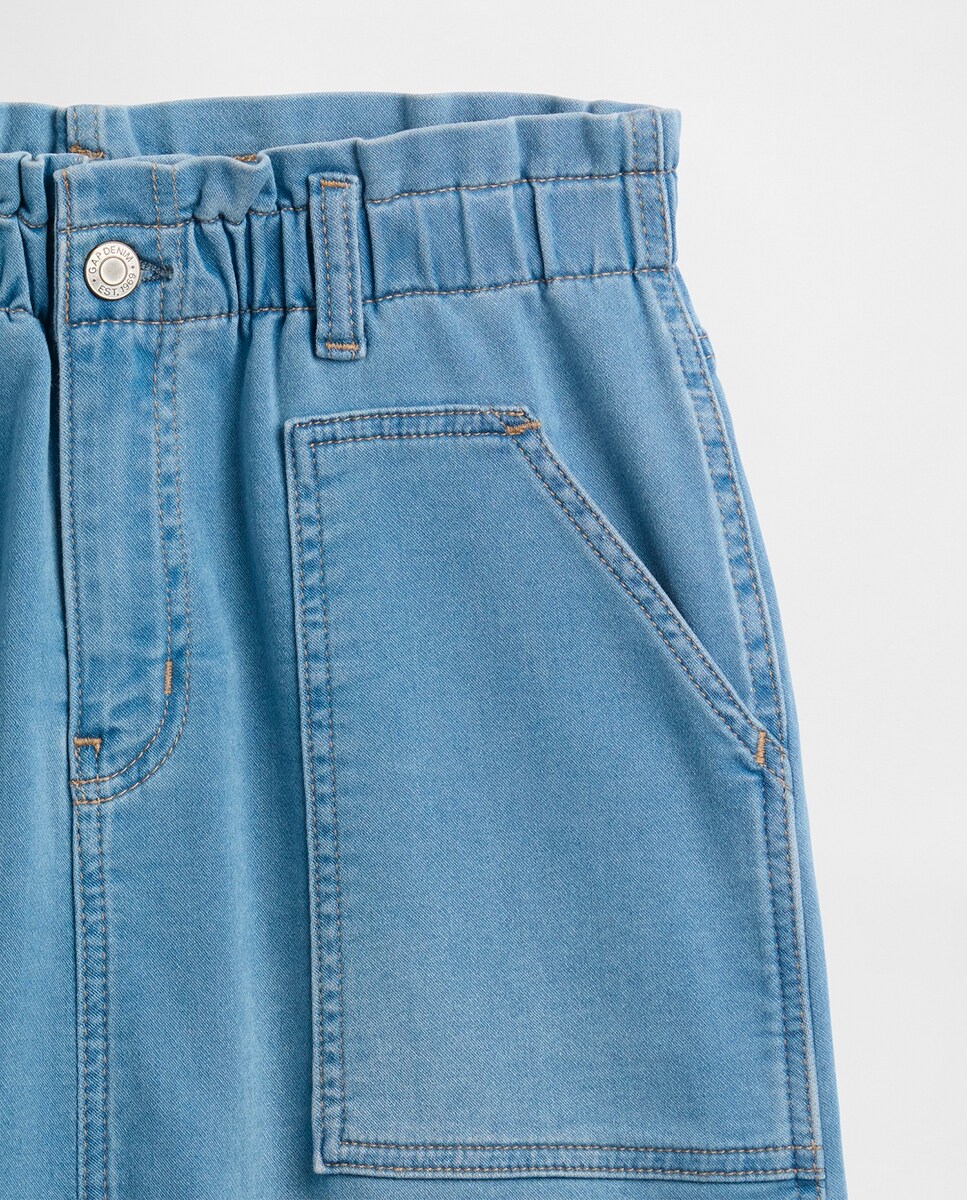 Calções de Ganga de Criança com Bolsos Tipo Plastrão Azul-3