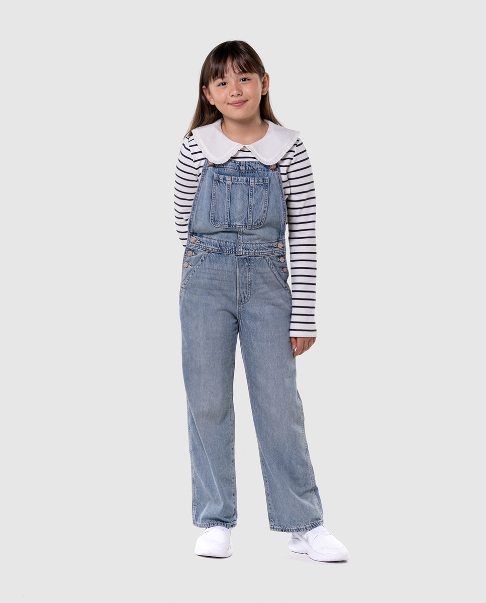 Imagem 0 de Macacão de Ganga com Alças Ajustáveis e Cinco Bolsos