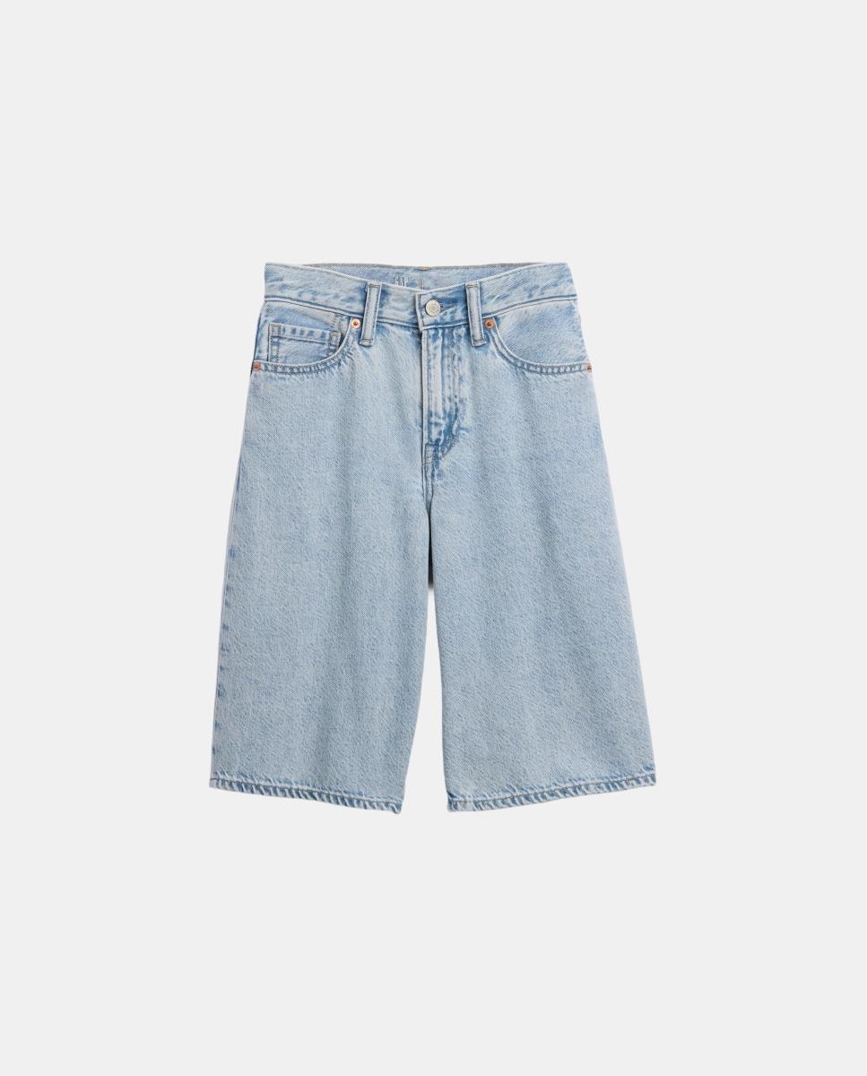Calções de Ganga com Cinco Bolsos Gap Azul-claro-6