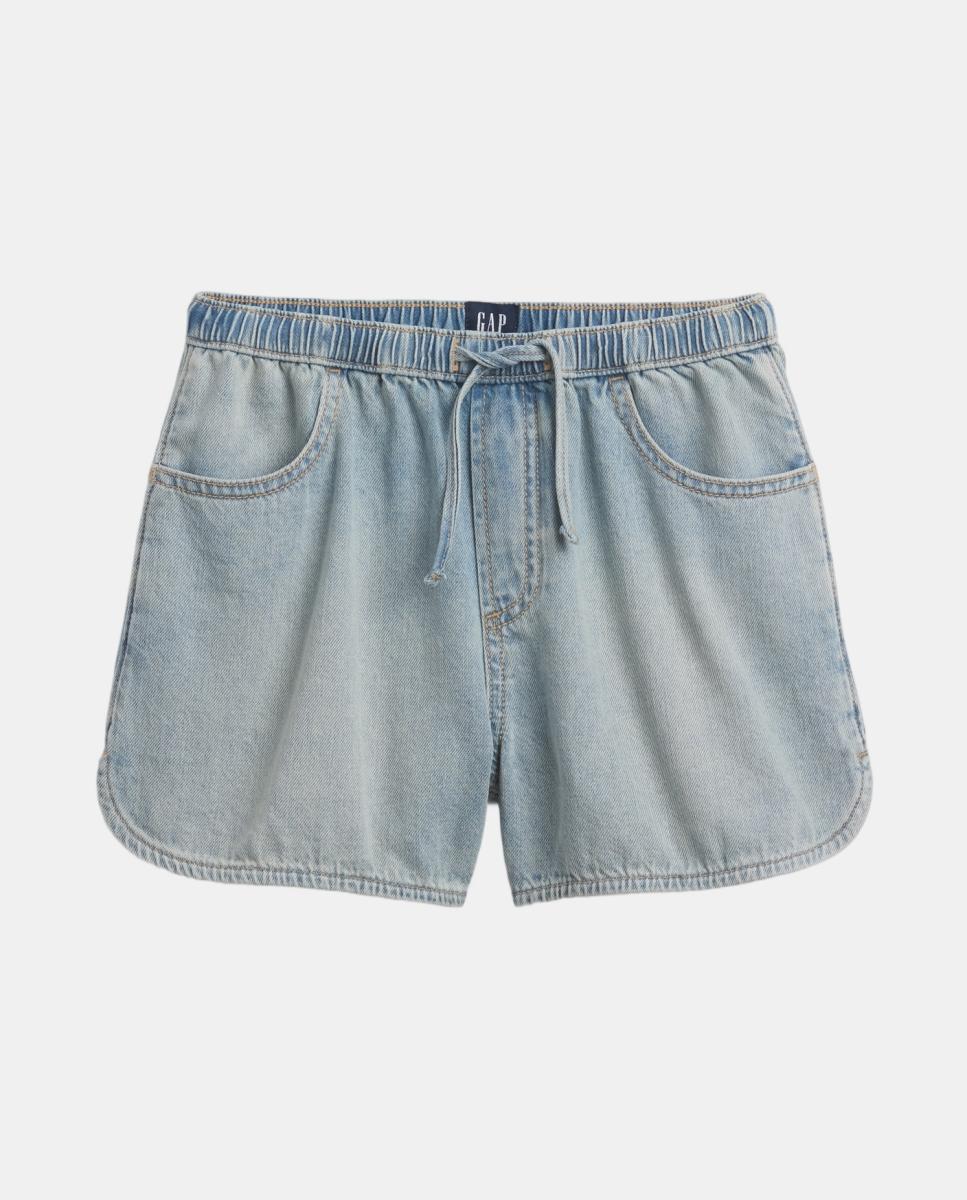 Calções de Ganga com Cintura Subida Gap Azul-claro-4