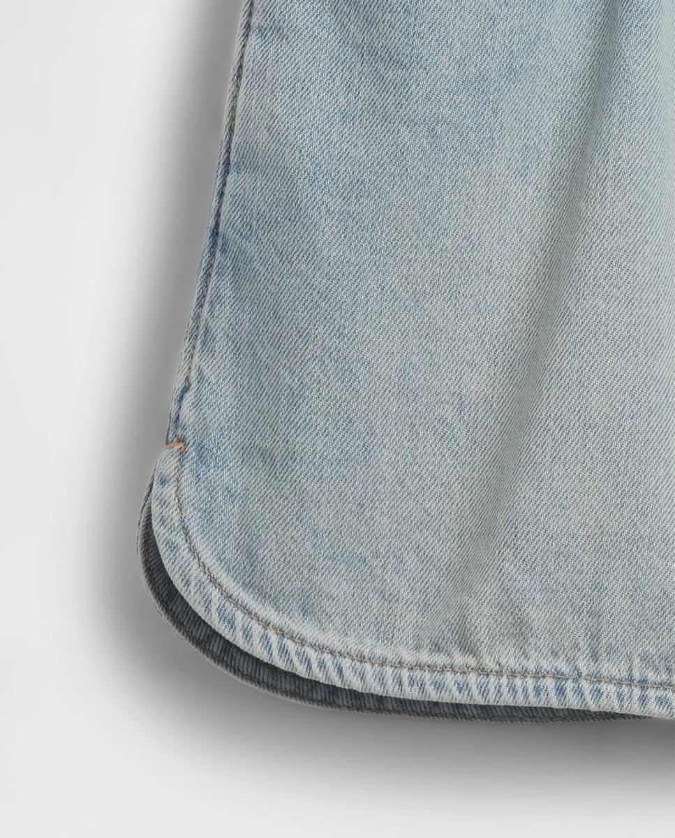 Calções de Ganga com Cintura Subida Gap Azul-claro-6