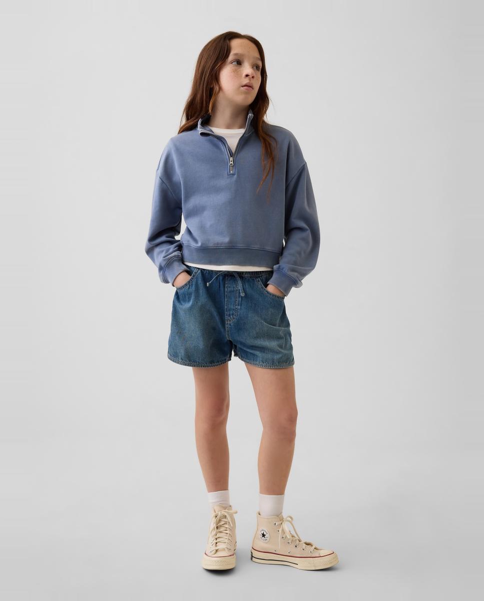 Imagem 0 de Calções de Ganga com Cintura Subida