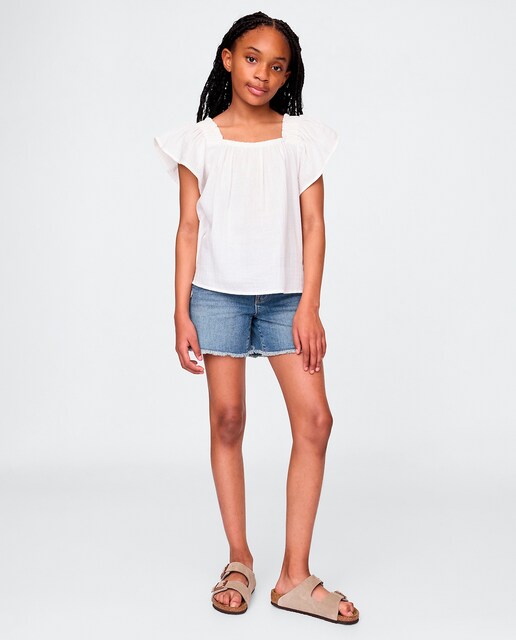 Shorts vaqueros midi de niña