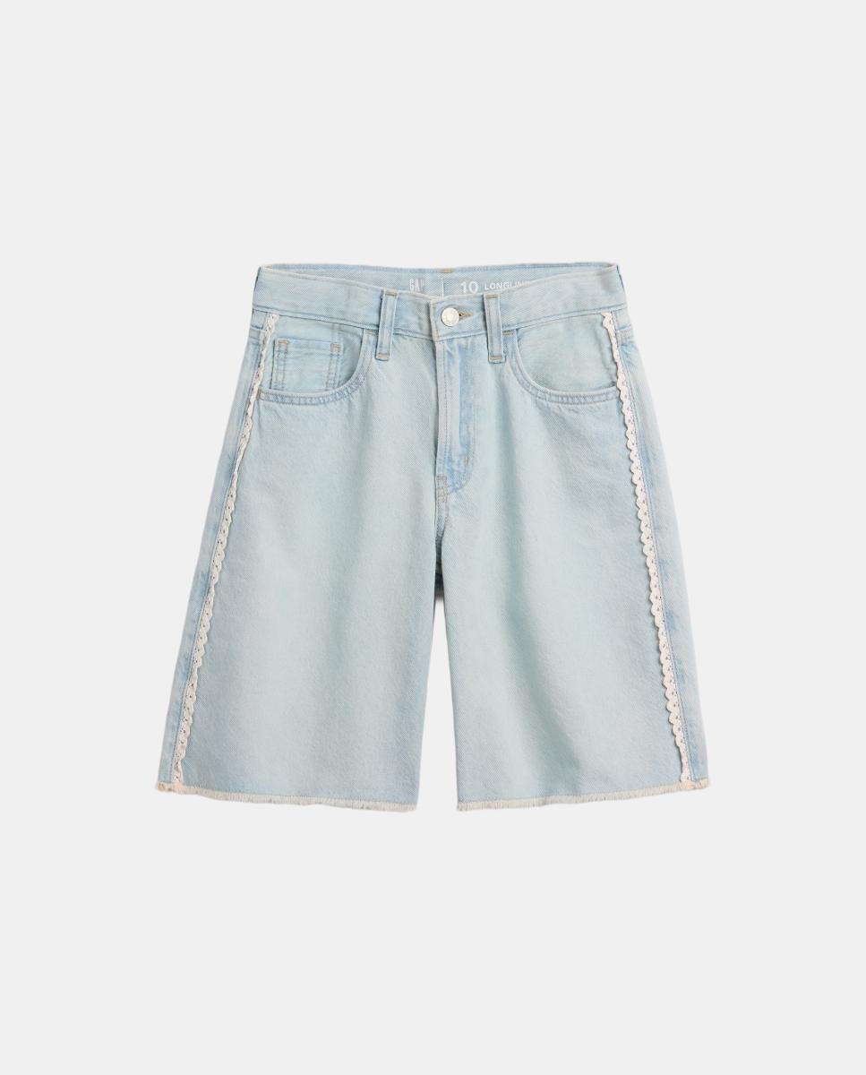 Calções de Ganga com Cinco Bolsos Gap Azul-claro-4
