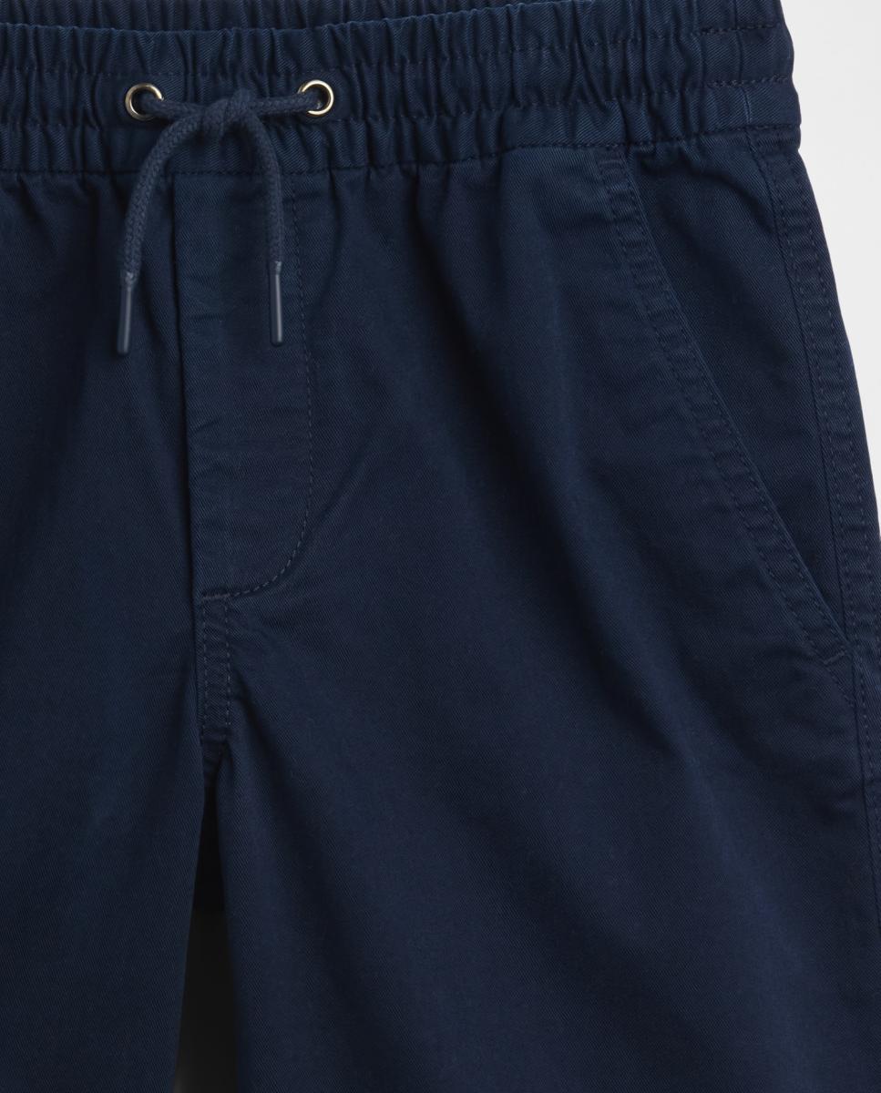Calções de Sarja Relaxed Fit Gap Azul-marinho-5