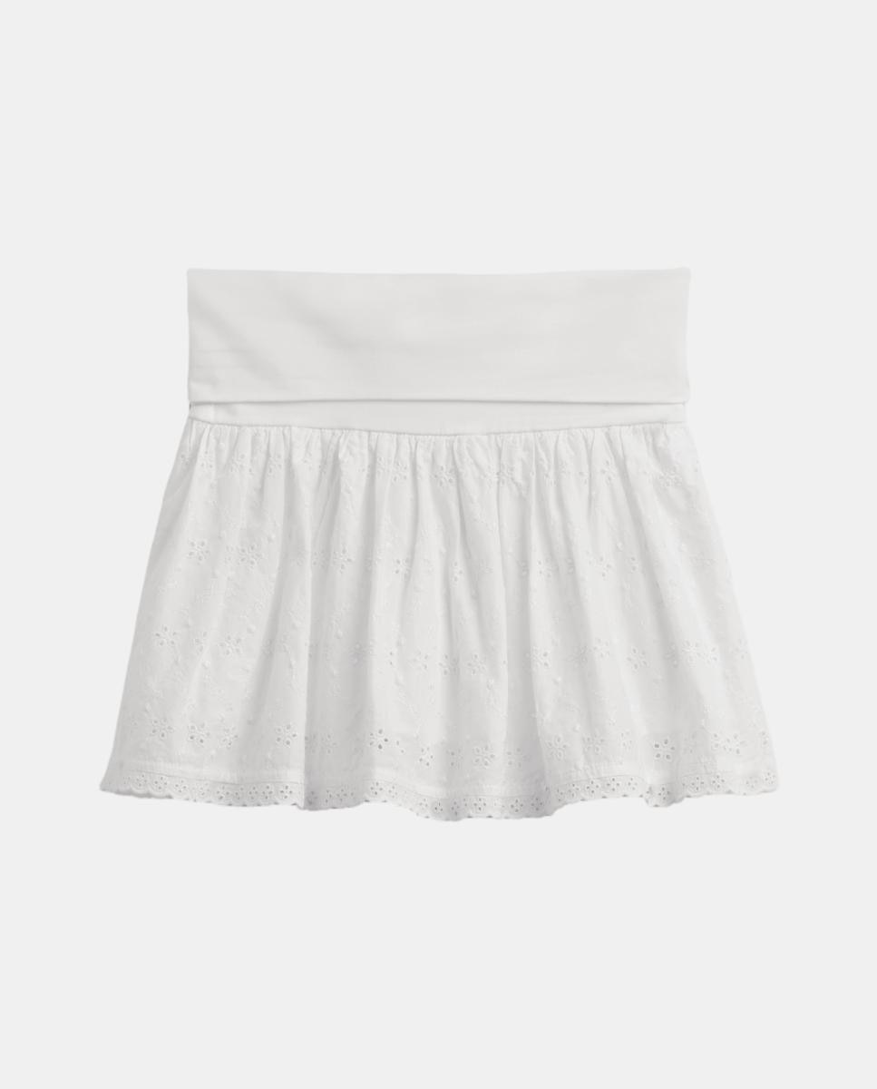 Saia-Calça de Algodão com Cós Elástico Gap Branco-2