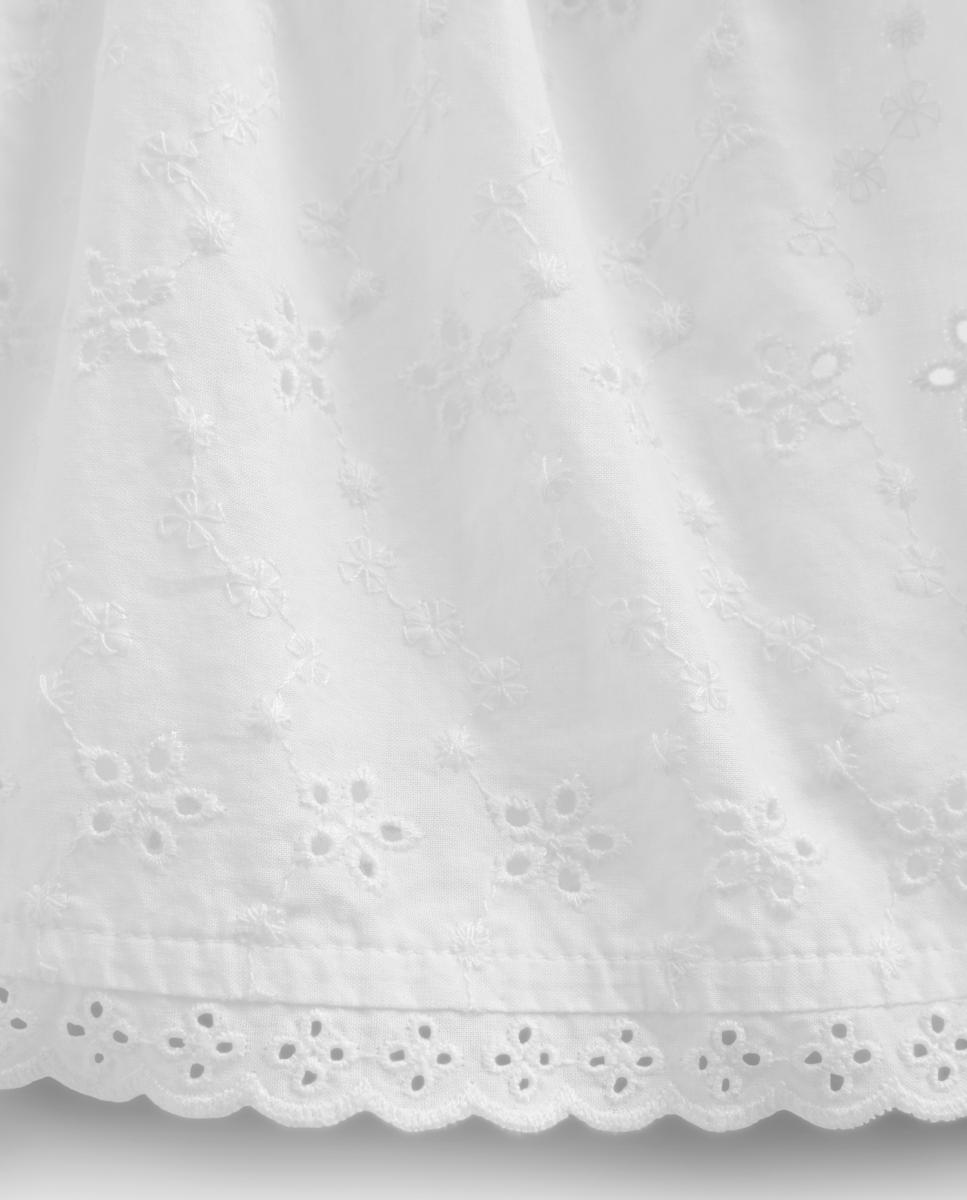 Saia-Calça de Algodão com Cós Elástico Gap Branco-5