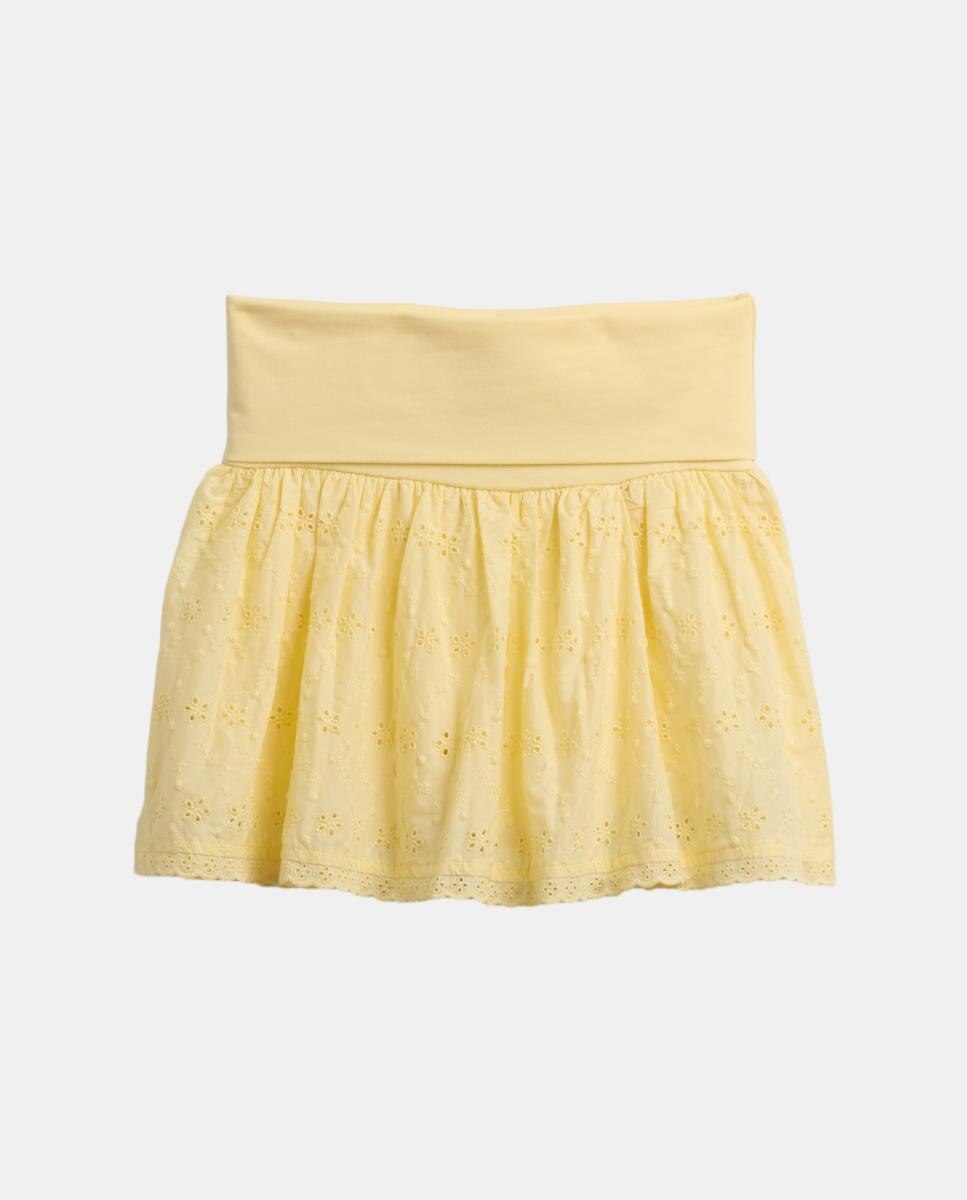 Falda pantalón de algodón con cinturilla elástica de niña - Gap - Amarillo Amarillo-2