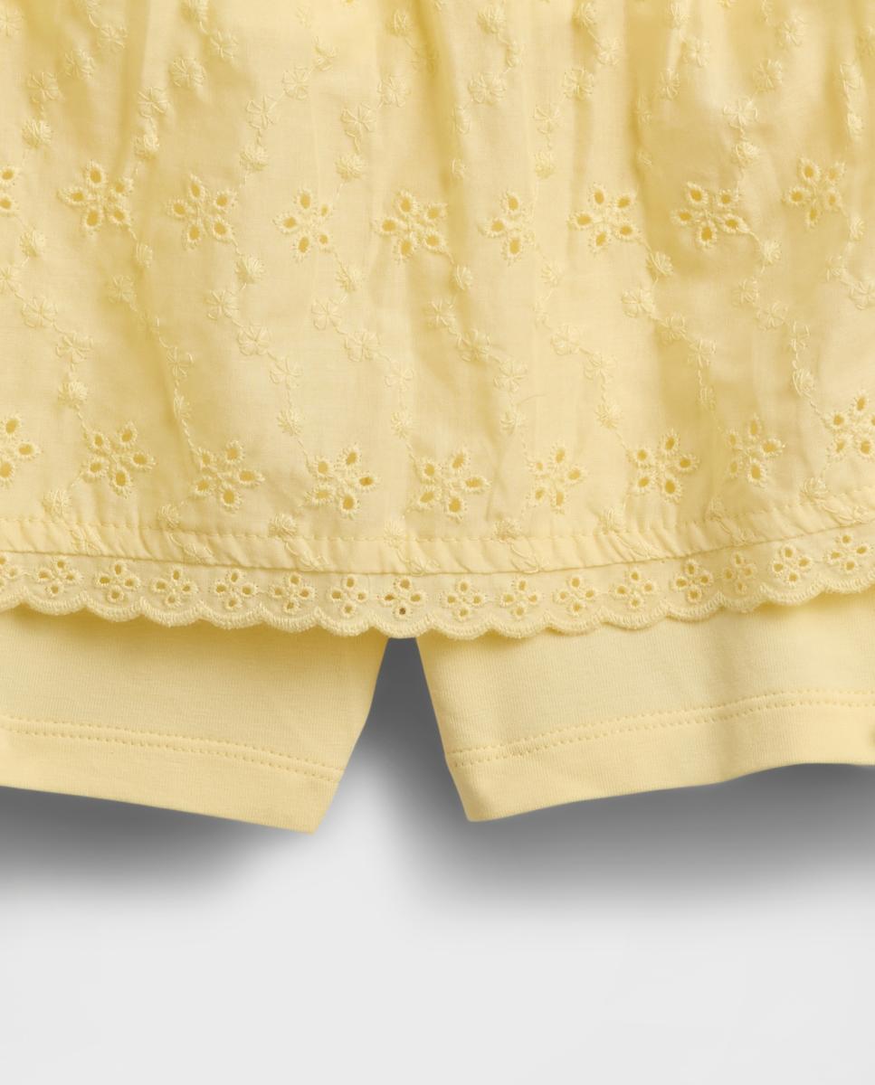 Falda pantalón de algodón con cinturilla elástica de niña - Gap - Amarillo Amarillo-4