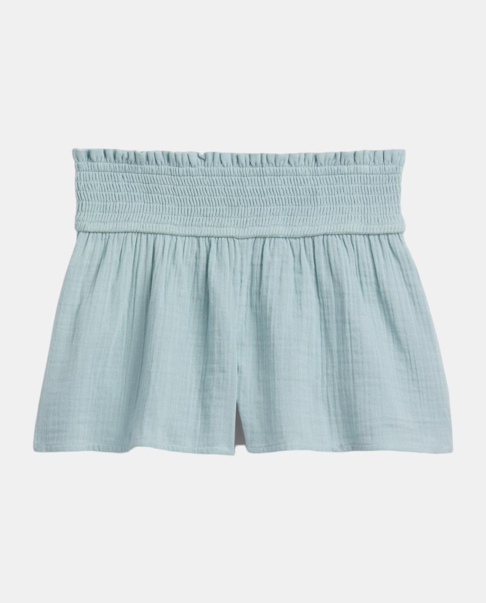 Calções Lisos com Cintura Elástica Larga Gap Azul-claro-4