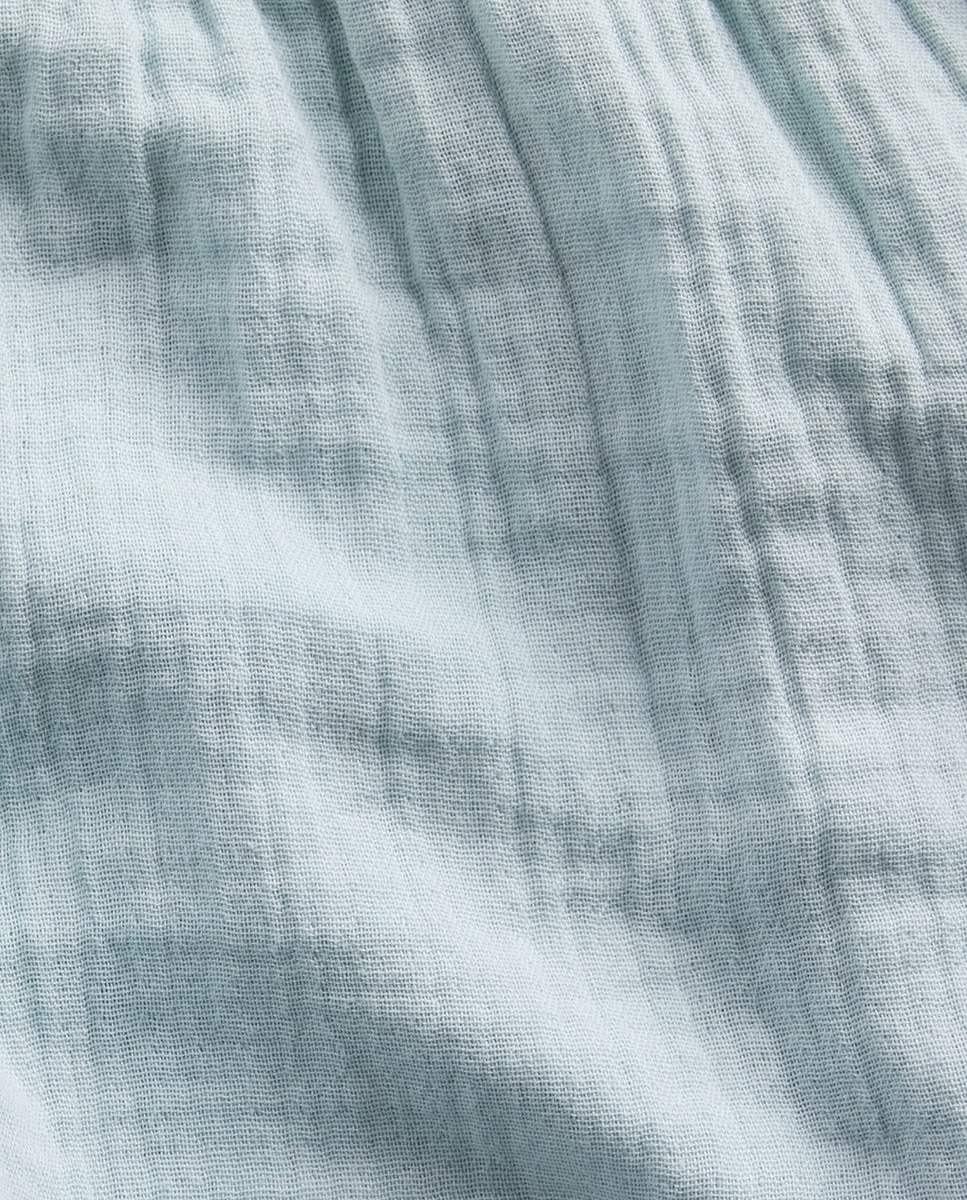 Calções Lisos com Cintura Elástica Larga Gap Azul-claro-6