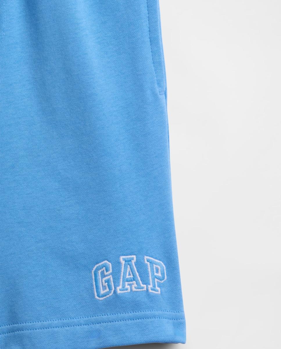 Calções de Felpa Relaxed Fit Gap Azul-5