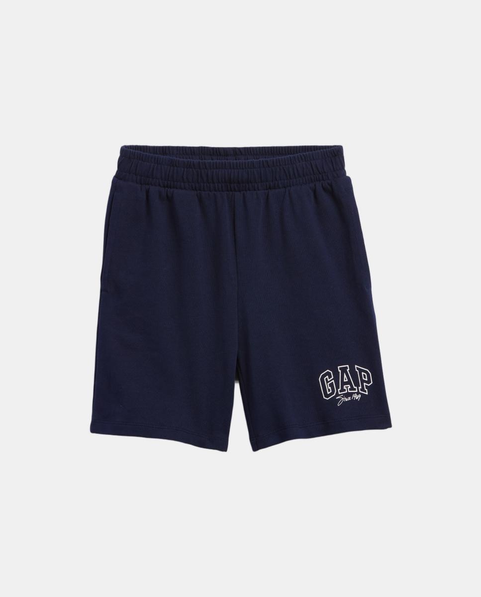 Calções com Cintura Elástica e Bolsos Gap Azul-marinho-4