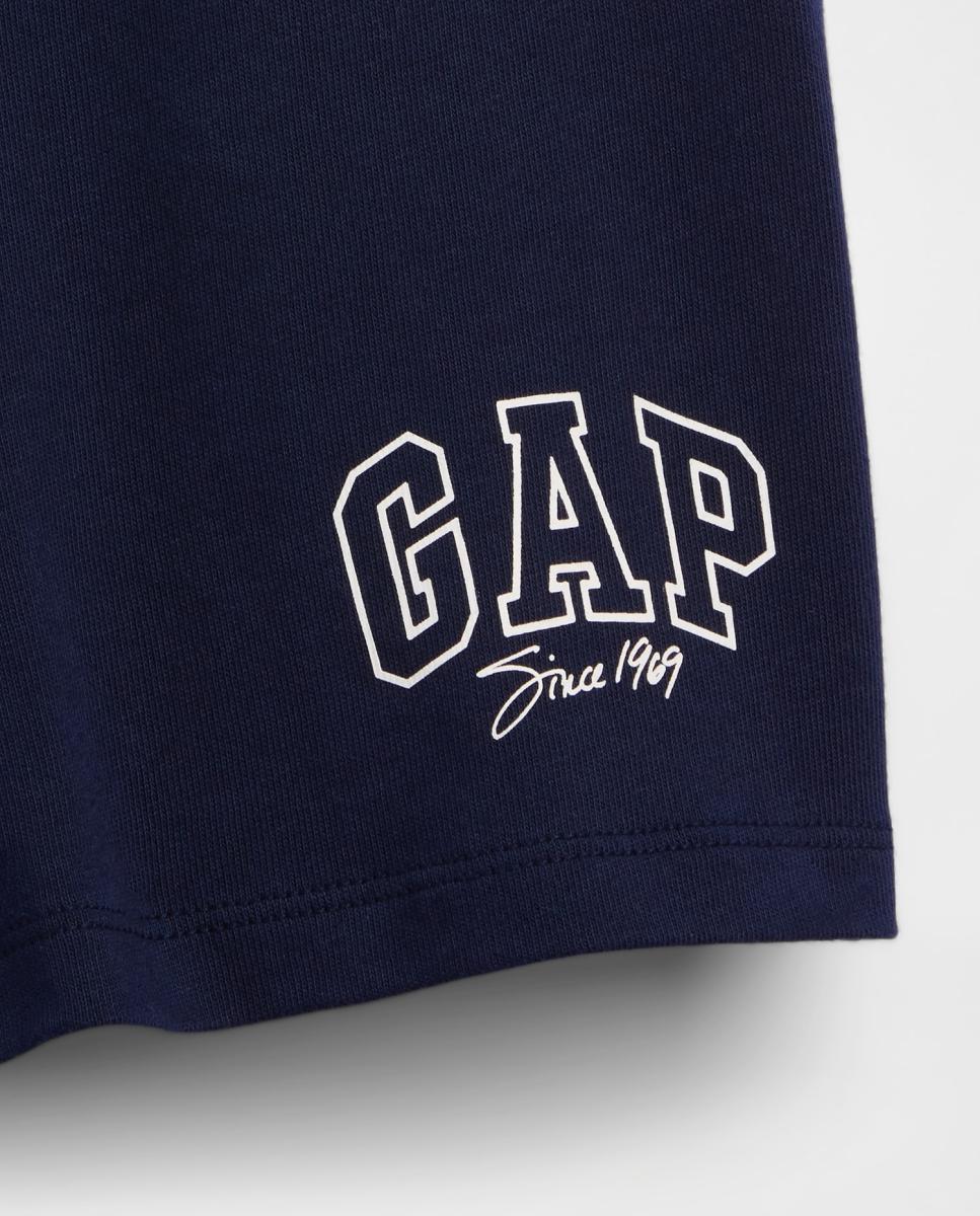 Calções com Cintura Elástica e Bolsos Gap Azul-marinho-5