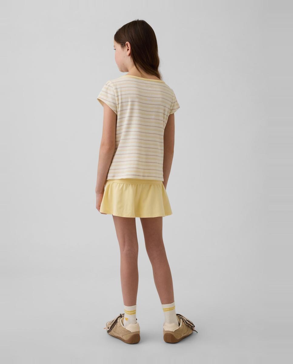 Falda de punto con cinturilla ancha de niña - Gap - Amarillo Amarillo-3