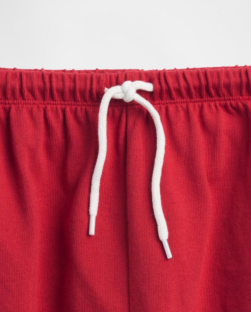 Calções Relaxed Fit com Cintura Elástica e Cordões Gap Vermelhos-5