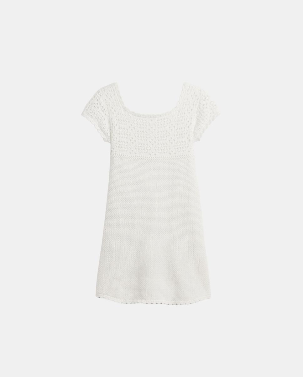 Vestido Curto de Ponto Liso Gap Branco-2