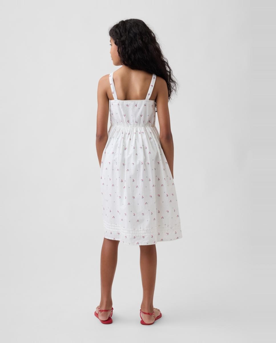 Vestido Midi sem Mangas Gap Branco-3