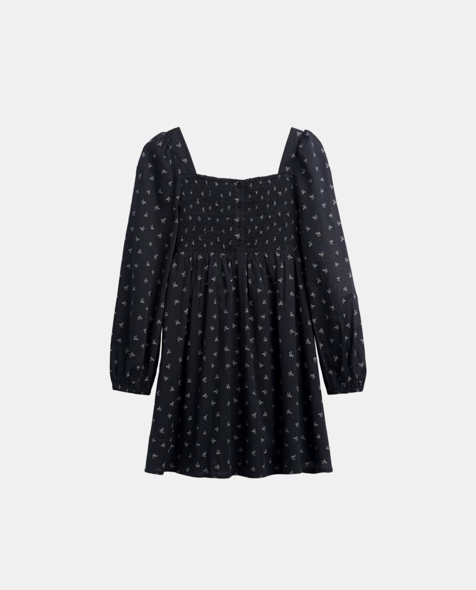 Vestido de niña de manga larga y estampado - Gap - Azul marino Azul marino-2