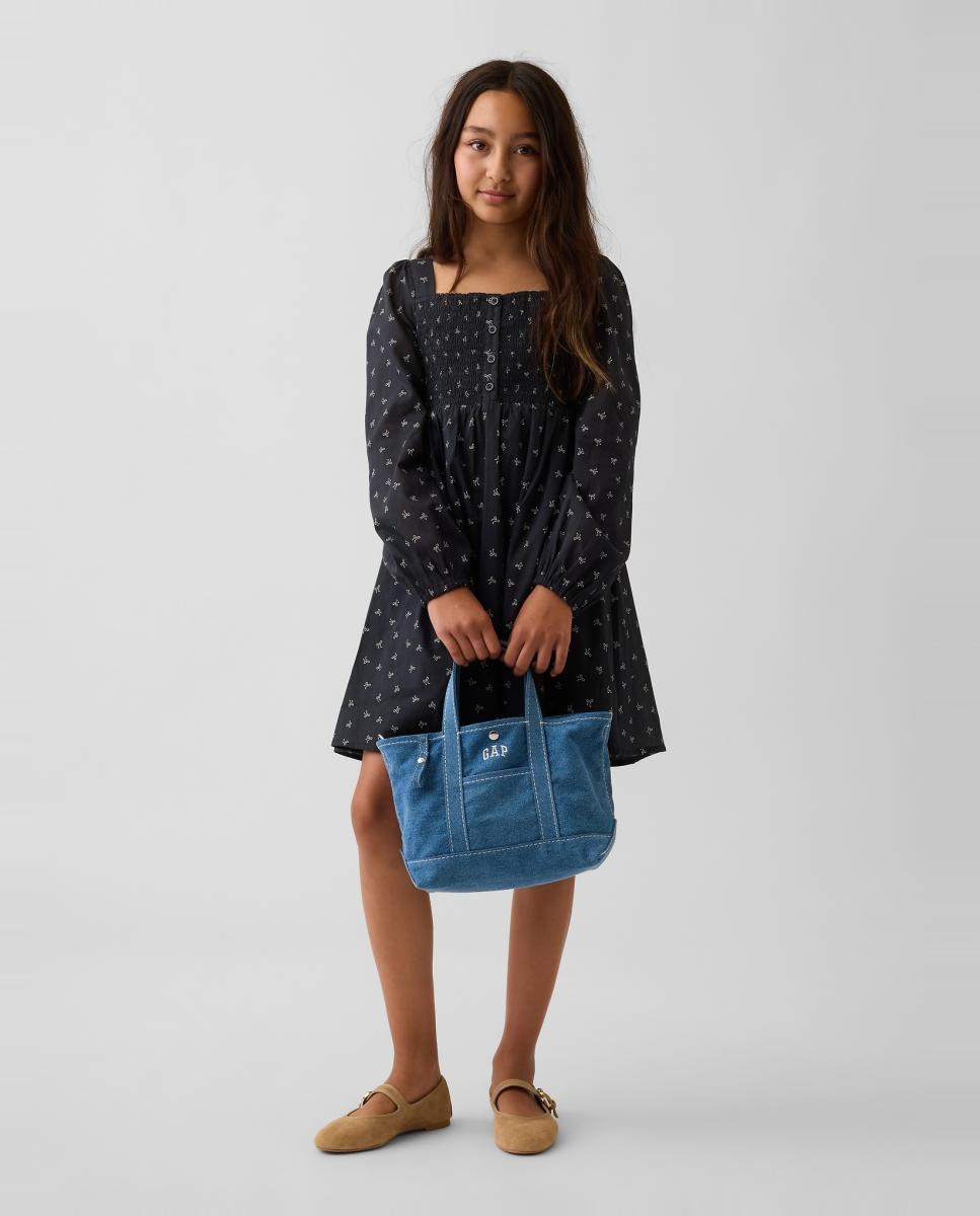 Vestido de niña de manga larga y estampado - Gap - Azul marino Azul marino-4