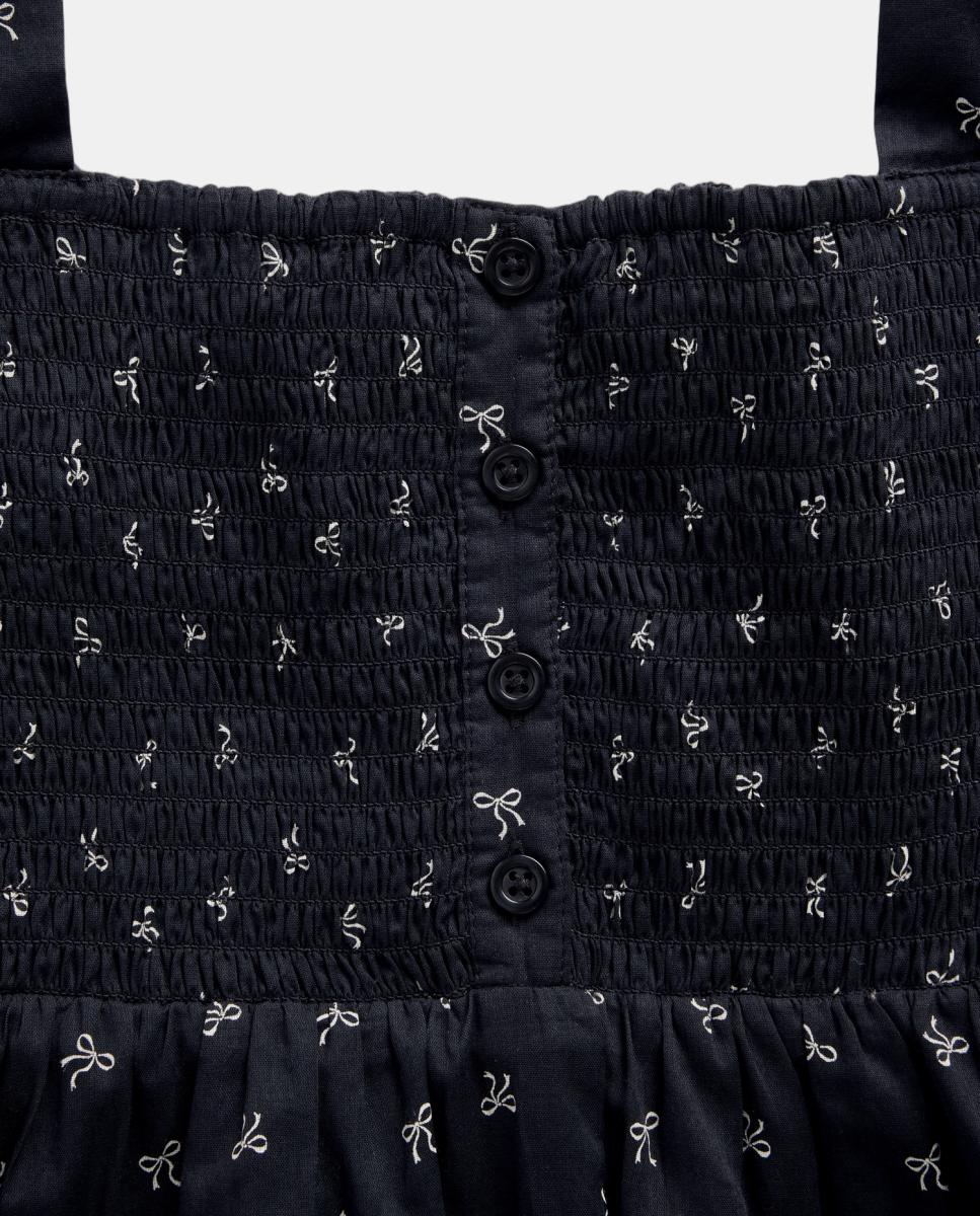 Vestido de niña de manga larga y estampado - Gap - Azul marino Azul marino-5