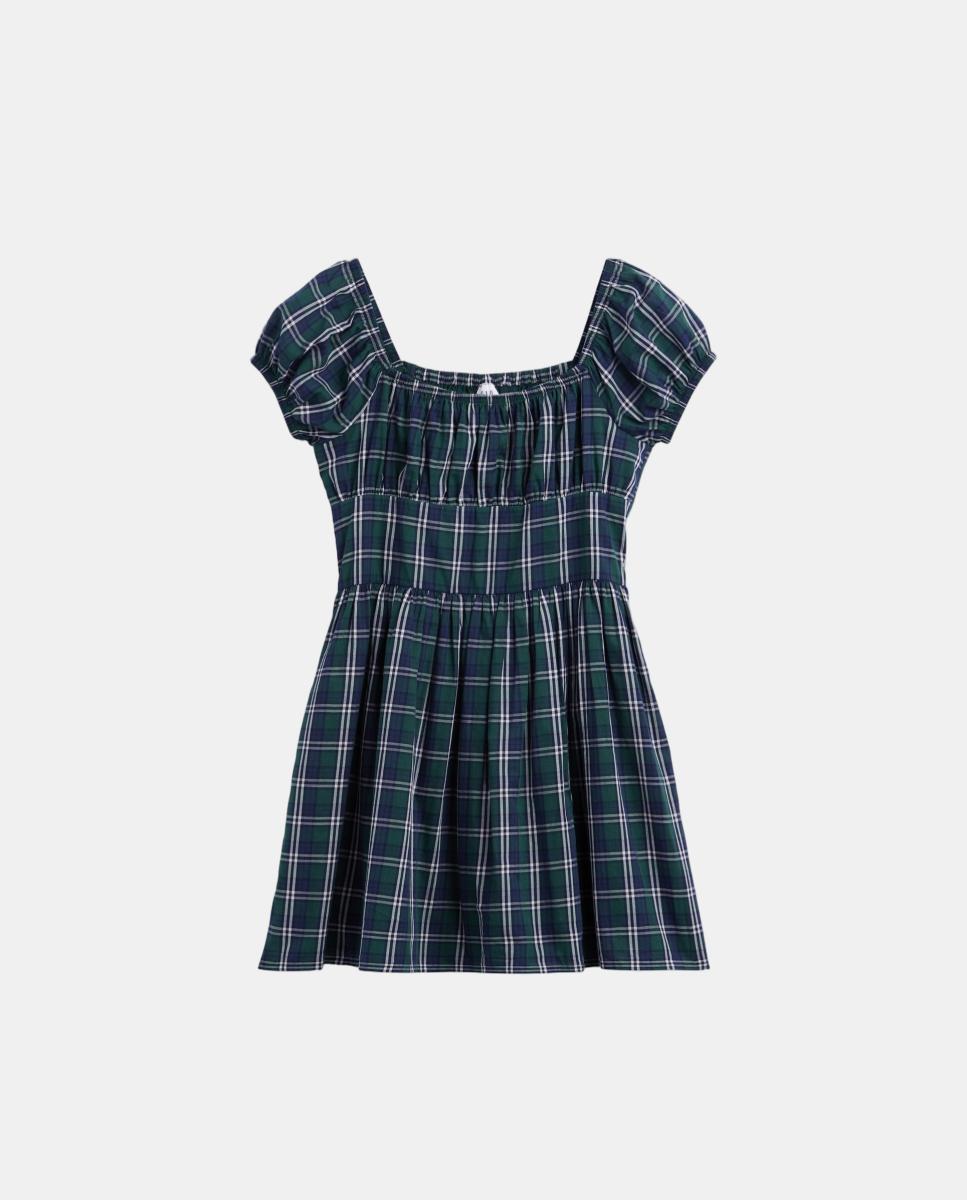 Vestido curto estampado Azul-marinho-2