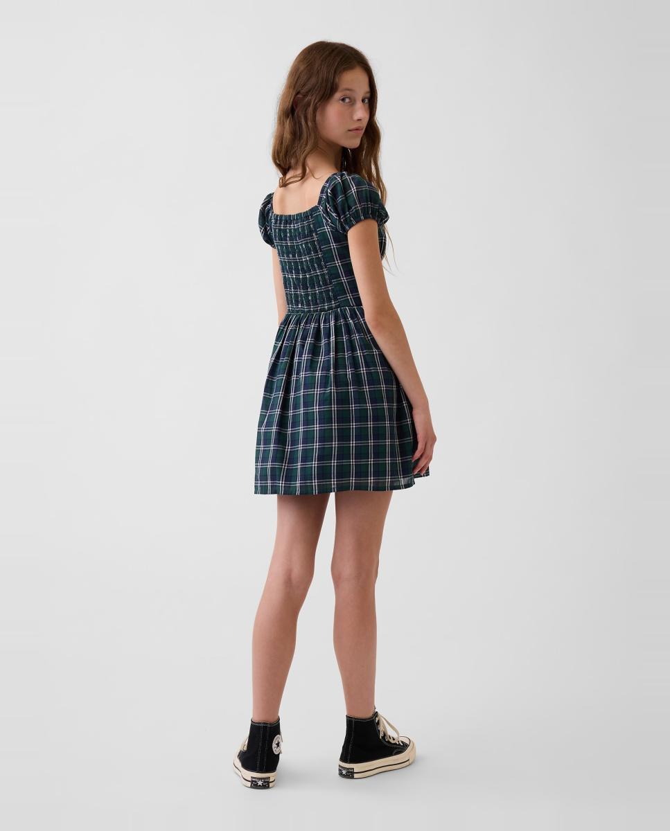 Vestido curto estampado Azul-marinho-3