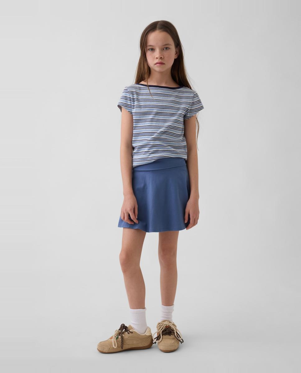 Falda de punto con cinturilla ancha de niña - Gap - Azul Azul-1