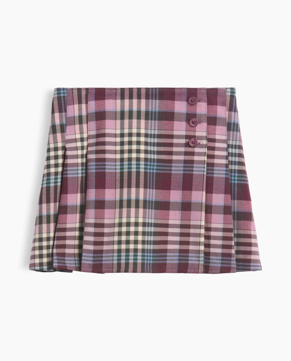 Saia Rodada com Estampado Escocês Multicolor-2