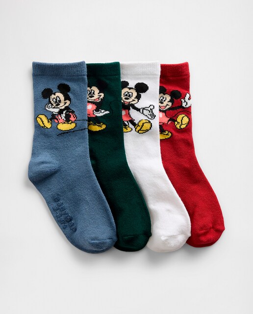 Imagen 0 de Pack para bebés y niños pequeños de 4 calcetines deportivos variados Gap × Disney