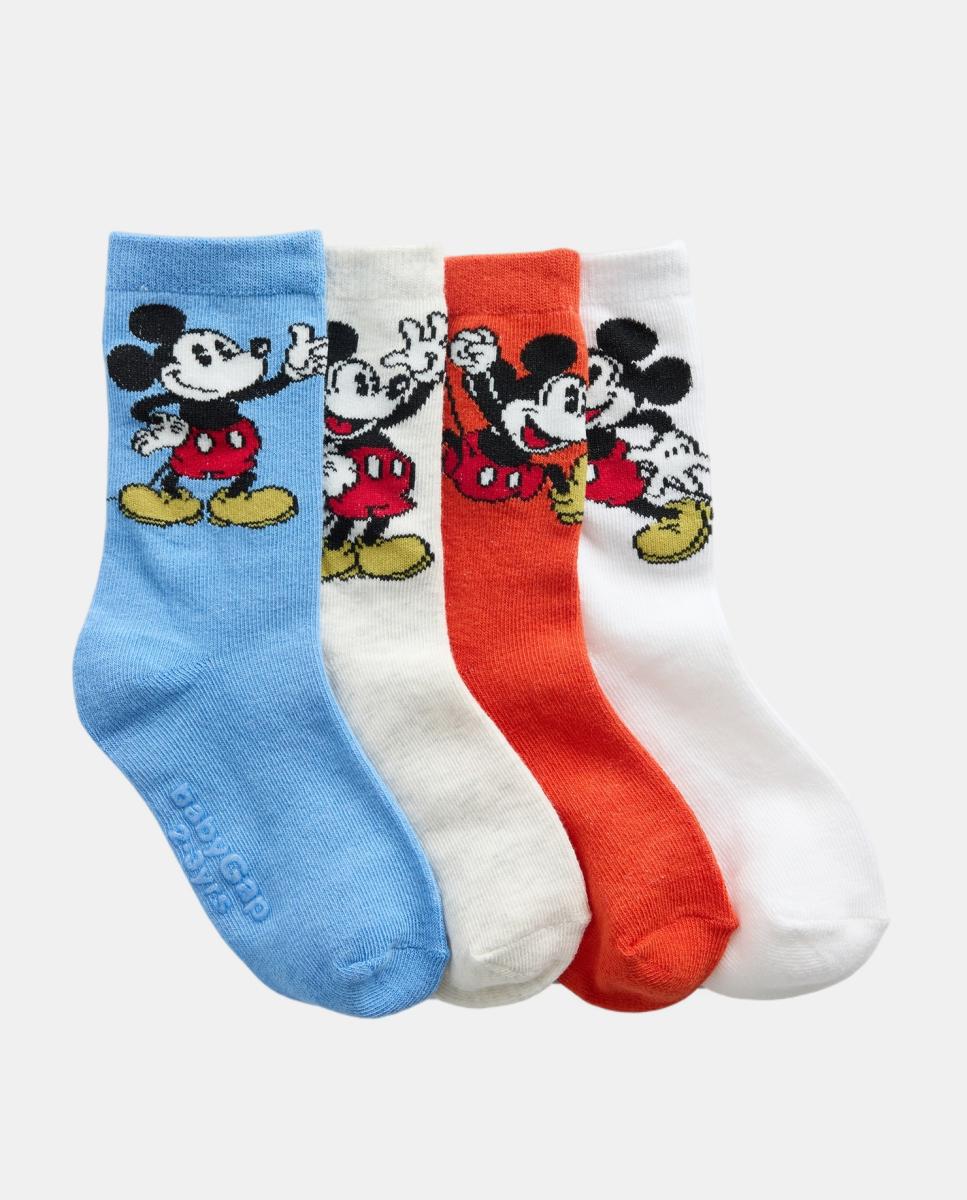 Imagem 0 de Pack de 4 Pares de Meias Curtas de Bebé com Estampado de Fantasia Mickey