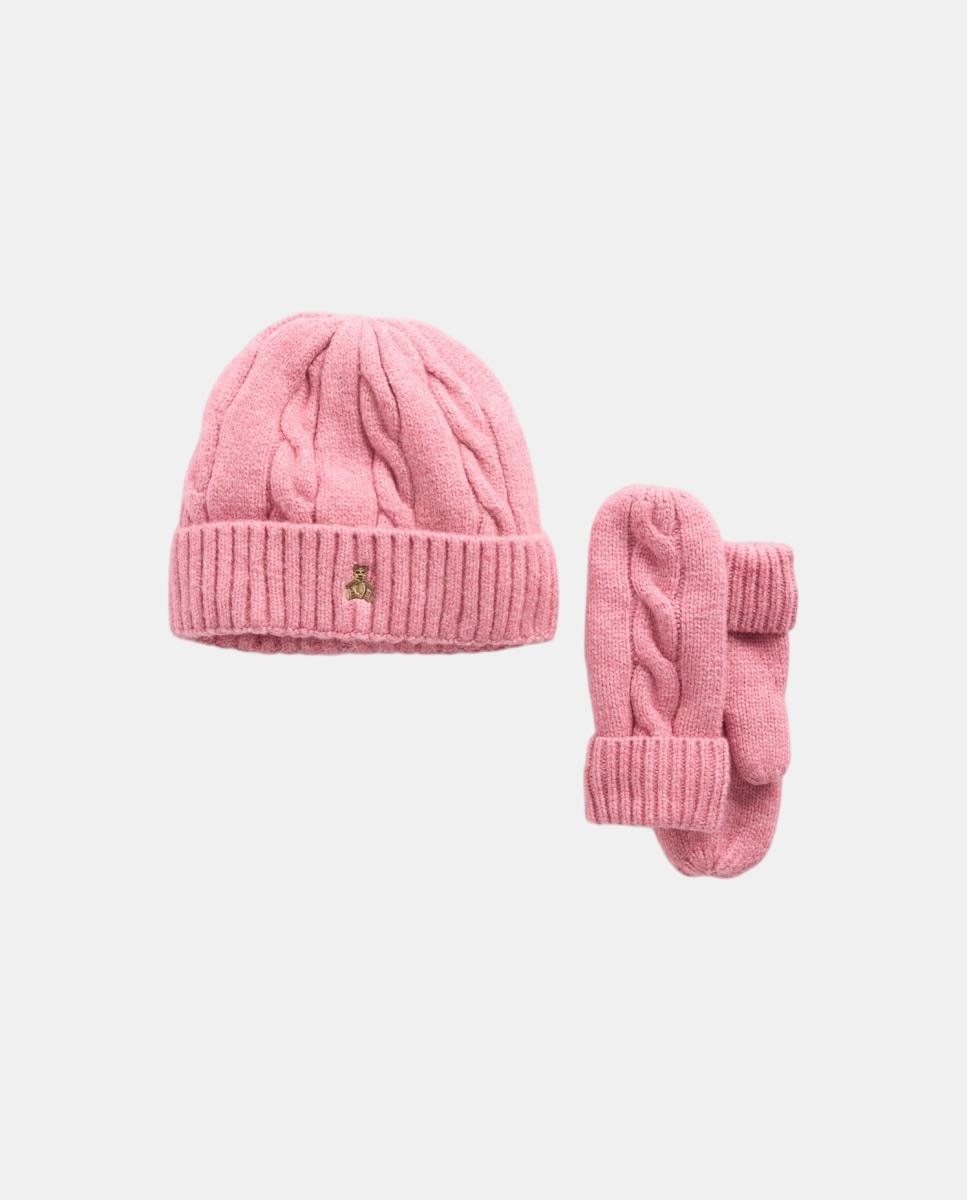 Imagem 0 de Conjunto de Gorro e Luvas de Bebé com Bordado e Forro