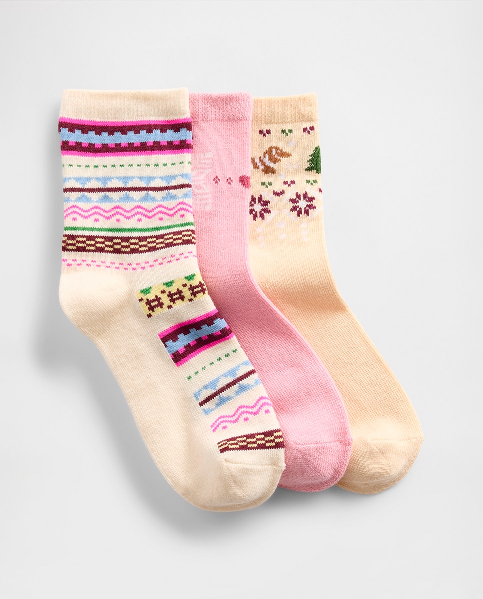 Meias de Malha Elástica Suave Multicolor-1